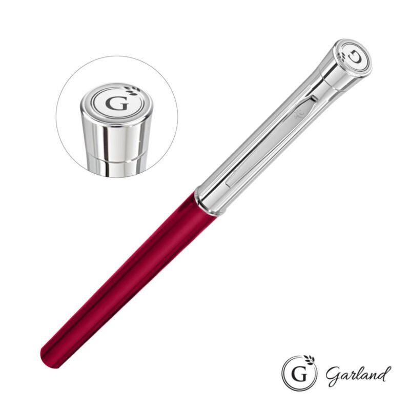 Custom Garland® Monogram Rollerball Pen - Chrome - 7