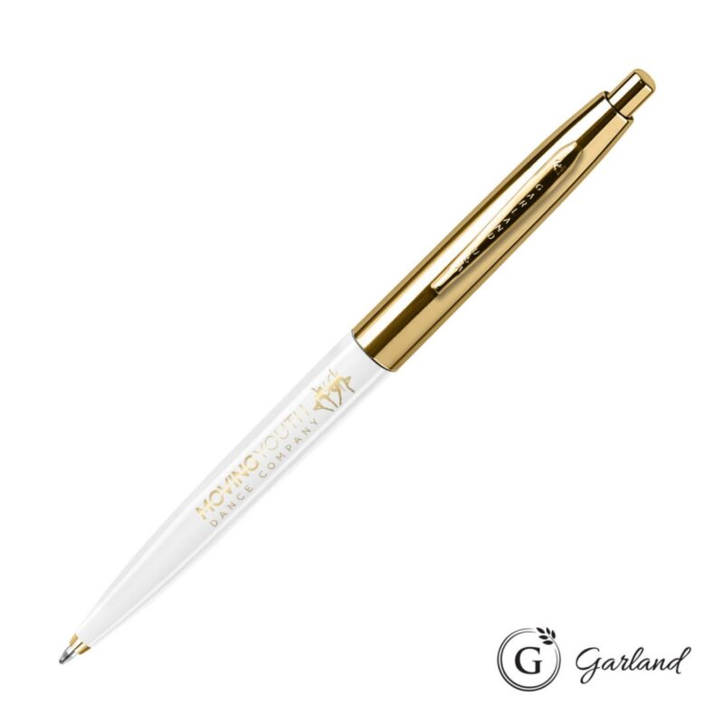 Custom Garland® Monument Ballpoint Clicker Pen - Gold Accent - 3