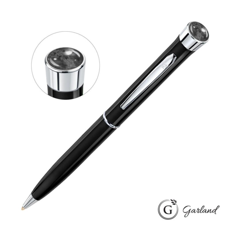 Custom Garland® Patriot Aura Ballpoint Twist Pen - Chrome Accent - 5