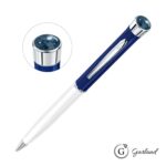 Custom Garland® Patriot Aura Ballpoint Twist Pen - Chrome Accent - 6