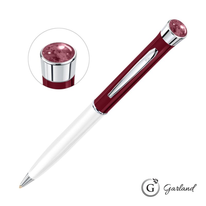 Custom Garland® Patriot Aura Ballpoint Twist Pen - Chrome Accent - 7