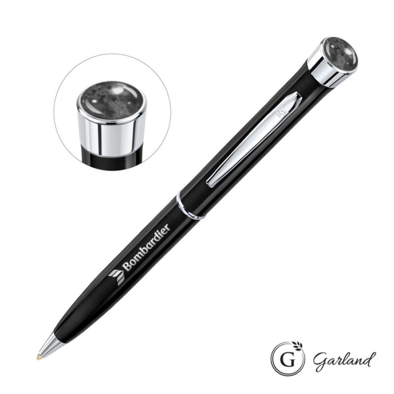 Custom Garland® Patriot Aura Ballpoint Twist Pen - Chrome Accent