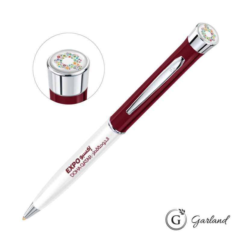 Custom Garland® Patriot Custom Ballpoint Twist Pen - Chrome Accent - 3
