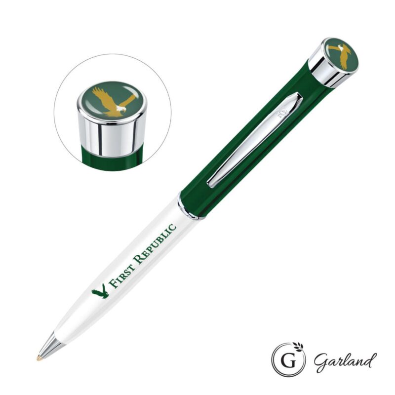 Custom Garland® Patriot Custom Ballpoint Twist Pen - Chrome Accent - 4