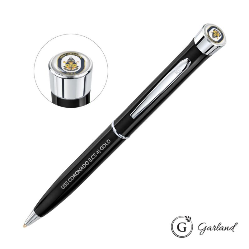 Custom Garland® Patriot Custom Ballpoint Twist Pen - Chrome Accent