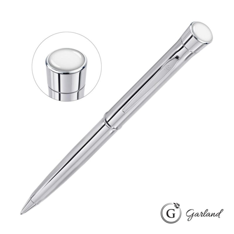 Custom Garland® Signature Custom Twist Ballpoint Pen - Chrome - 3