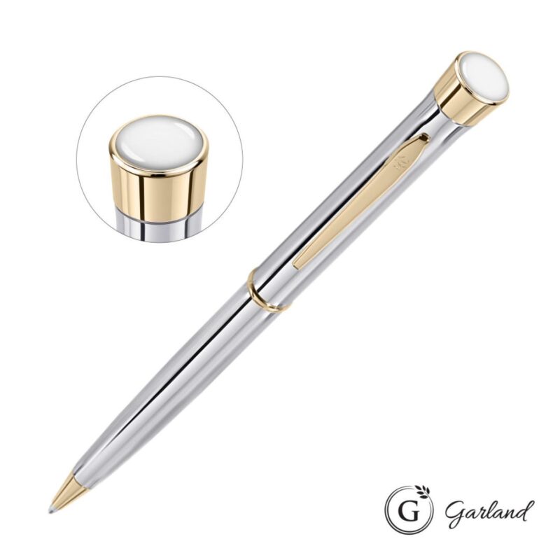 Custom Garland® Signature Custom Twist Ballpoint Pen - Chrome - 4
