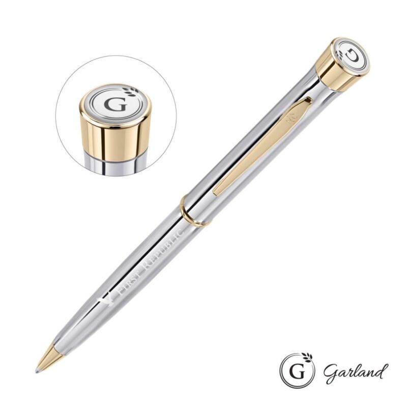 Custom Garland® Signature Twist Ballpoint Pen - Chrome - 2
