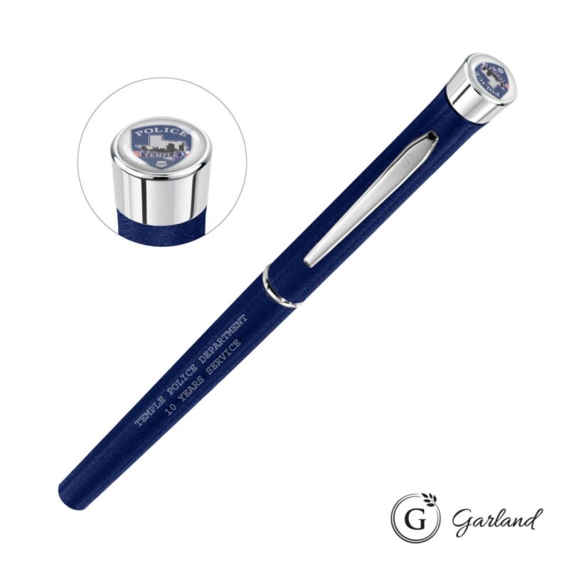 Custom Garland® Tactical Custom Textured Rollerball Pen - Chrome - 2