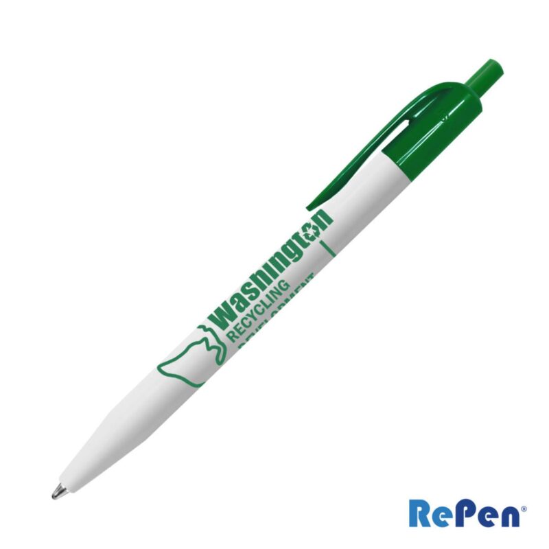 Custom RePen® White Clicker rPET Pen - 3