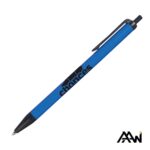 Custom Value Slim Pen w/Glossy Colored Barrel - Matte Black Accent - 2