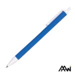 Custom Value Slim Pen w/Glossy Colored Barrel - Matte White Accent - 9