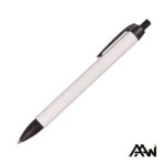 Custom Widebody Pen w/Glossy White Barrel - Matte Colored Accent - 1