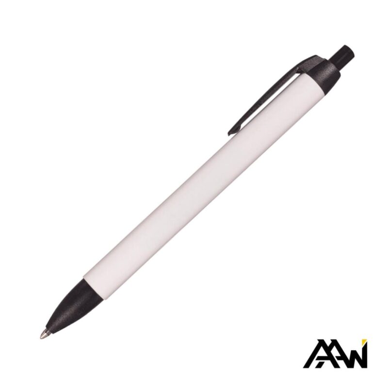 Custom Widebody Pen w/Glossy White Barrel - Matte Colored Accent - 1