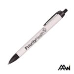 Custom Widebody Pen w/Glossy White Barrel - Matte Colored Accent