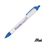 Custom Widebody Pen w/Glossy White Barrel - Matte Colored Accent - 2