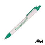 Custom Widebody Pen w/Glossy White Barrel - Matte Colored Accent - 3