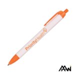 Custom Widebody Pen w/Glossy White Barrel - Matte Colored Accent - 4