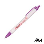 Custom Widebody Pen w/Glossy White Barrel - Matte Colored Accent - 6