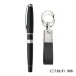 Custom Cerruti 1881® Bicolore Rollerball Pen & Zoon Key Ring Set - 3