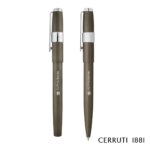 Custom Cerruti 1881® Block Brushed Ballpoint Pen & Fountain Pen Set