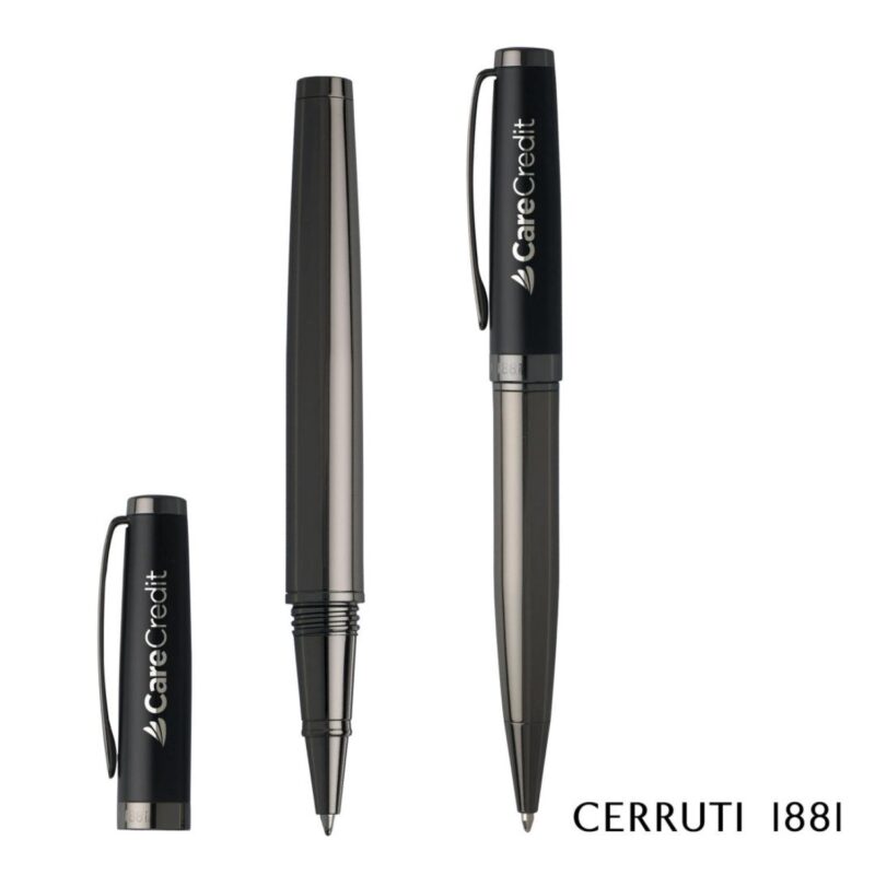 Custom Cerruti 1881® Hamilton Ballpoint Pen & Rollerball Pen Set - 2