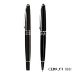 Custom Cerruti 1881® Silver Clip Ballpoint Pen & Rollerball Pen Set - 3