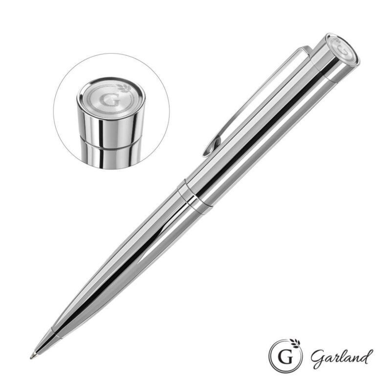 Custom Garland® Executive Signature Emblem Twist Pen - Chrome - 4