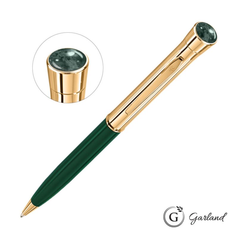 Custom Garland® Monogram Aura Twist Ballpoint Pen - Gold - 9