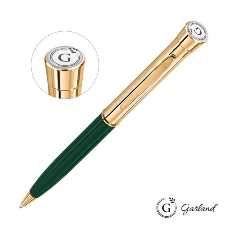 Custom Garland® Monogram Twist Ballpoint Pen - Gold - 9