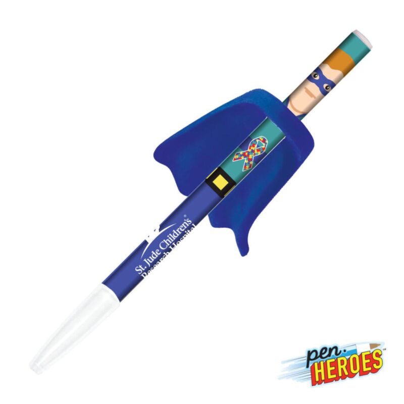 Custom Pen Heroes™ Awareness Series Female w/Cape Pen - 4