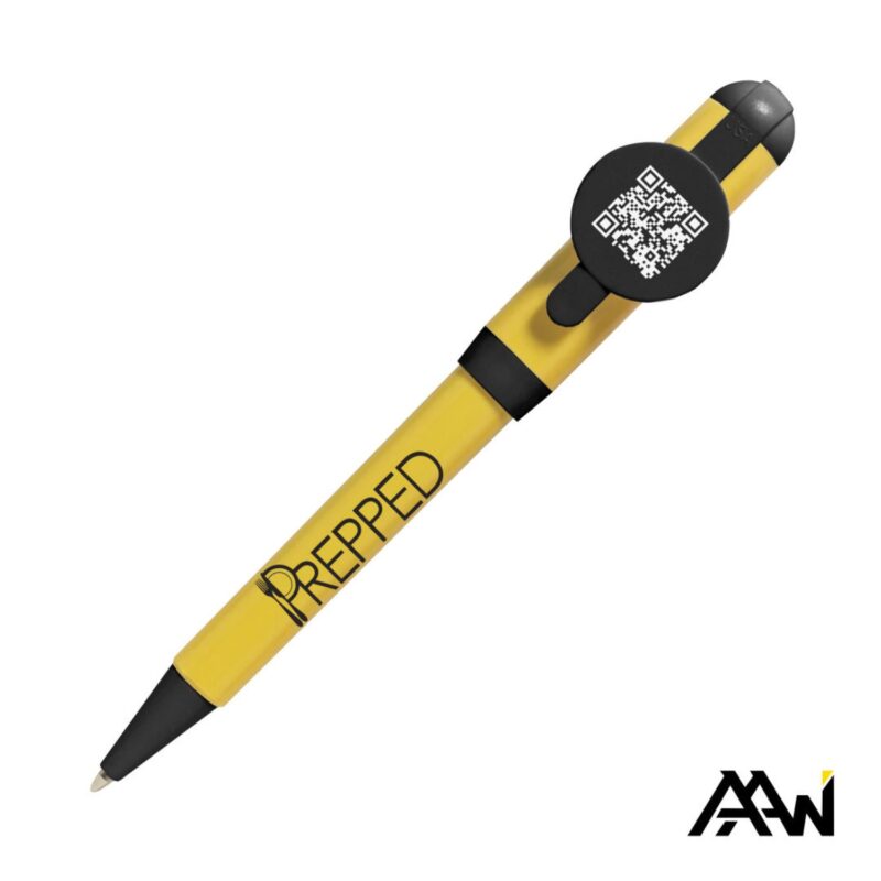 Custom Jumbo QR Billboard Twist Pen - Black Accent - 2