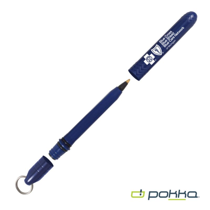 Custom Pokka® Pocket Pen w/Dock & Chrome Keyring - 2