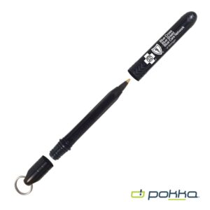 Custom Pokka® Pocket Pen w/Dock & Chrome Keyring