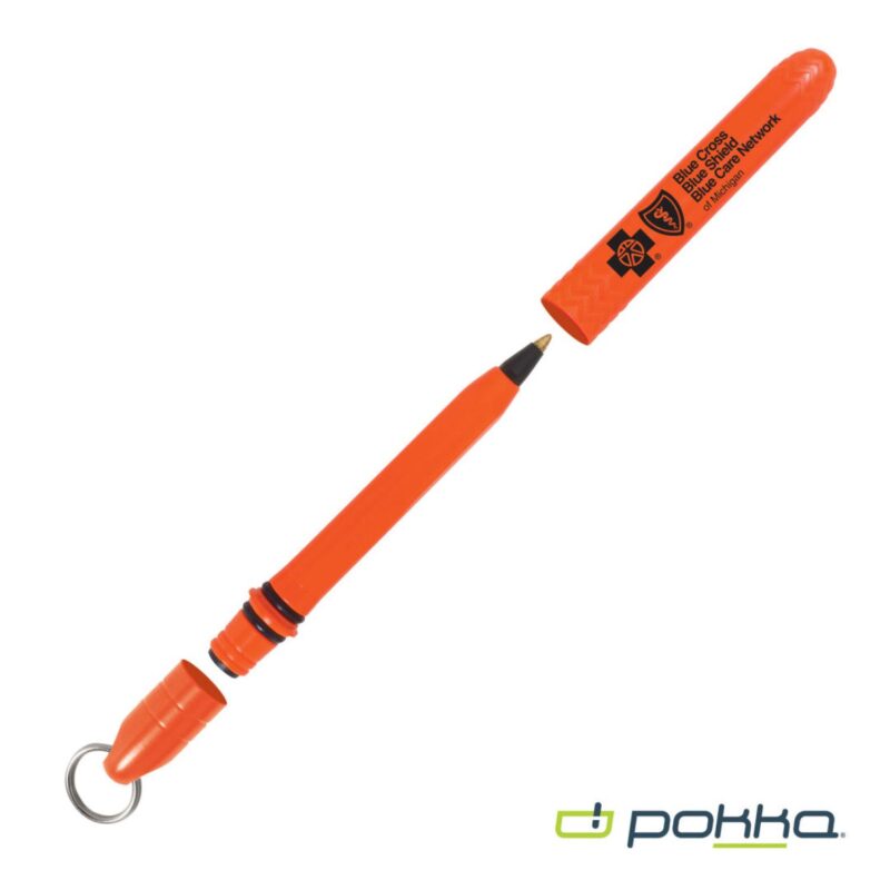 Custom Pokka® Pocket Pen w/Dock & Chrome Keyring - 4