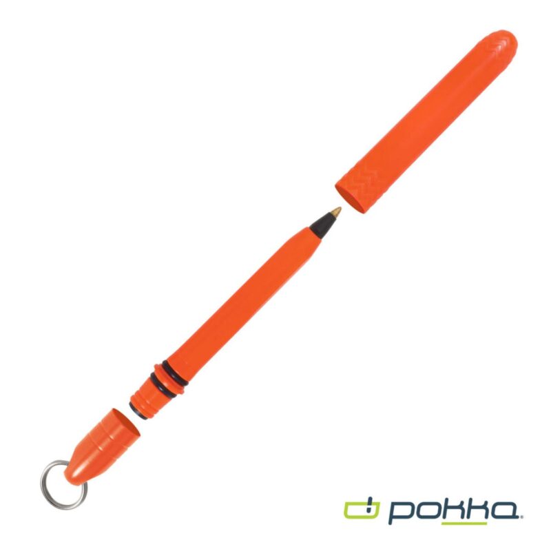 Custom Pokka® Pocket Pen w/Dock & Chrome Keyring - 8