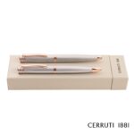 Custom Cerruti 1881® Austin Diamond Ballpoint & Rollerball Pen Set - 1