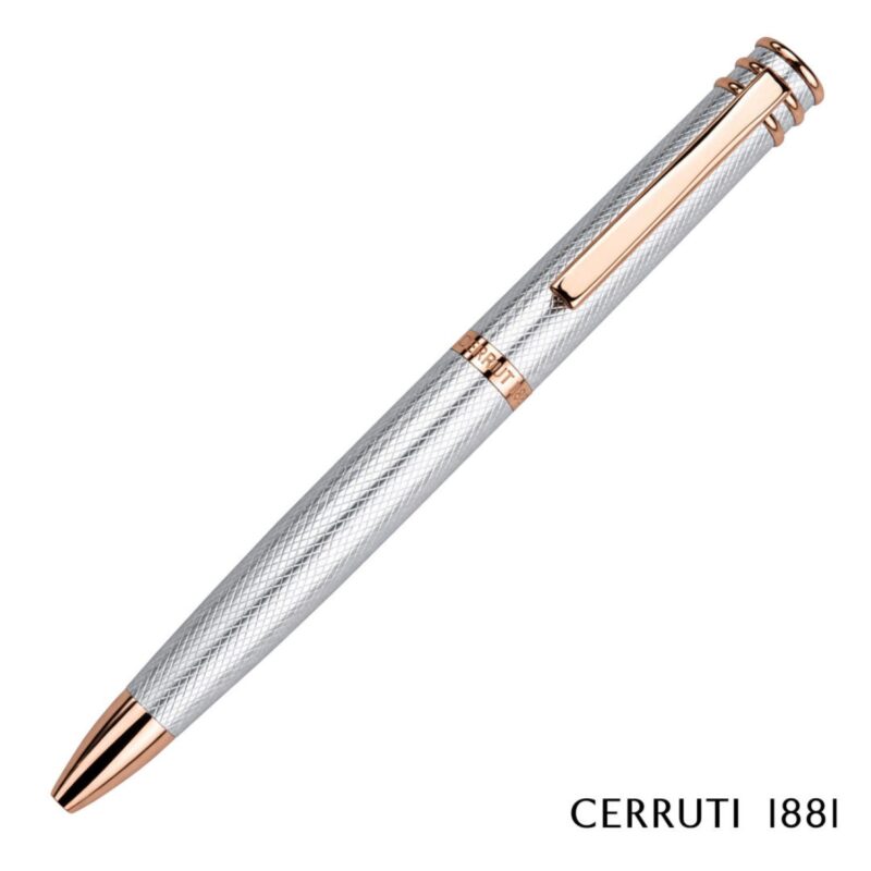 Custom Cerruti 1881® Austin Diamond Ballpoint & Rollerball Pen Set - 2