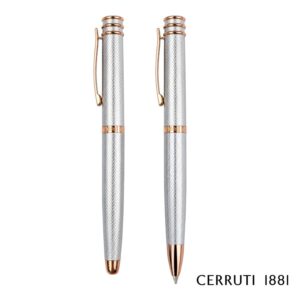 Custom Cerruti 1881® Austin Diamond Ballpoint & Rollerball Pen Set