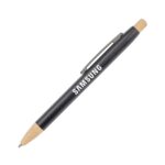 Custom Charon Aluminum Ballpoint Pen w/Bamboo Clicker & Tip