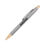 Custom Charon Aluminum Ballpoint Pen w/Bamboo Clicker & Tip - 3