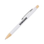 Custom Charon Aluminum Ballpoint Pen w/Bamboo Clicker & Tip - 5