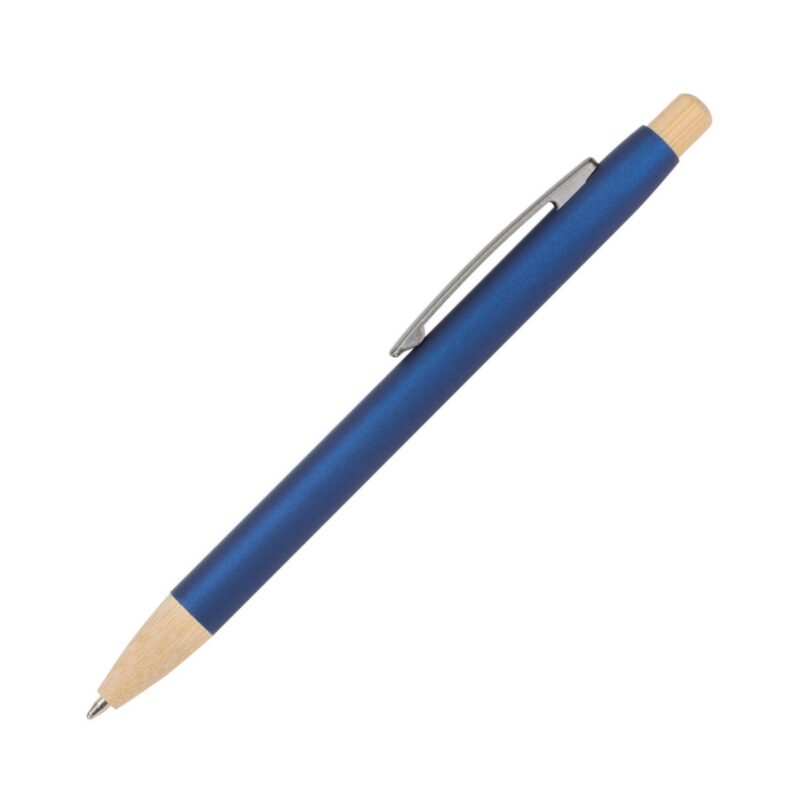 Custom Charon Aluminum Ballpoint Pen w/Bamboo Clicker & Tip - 8