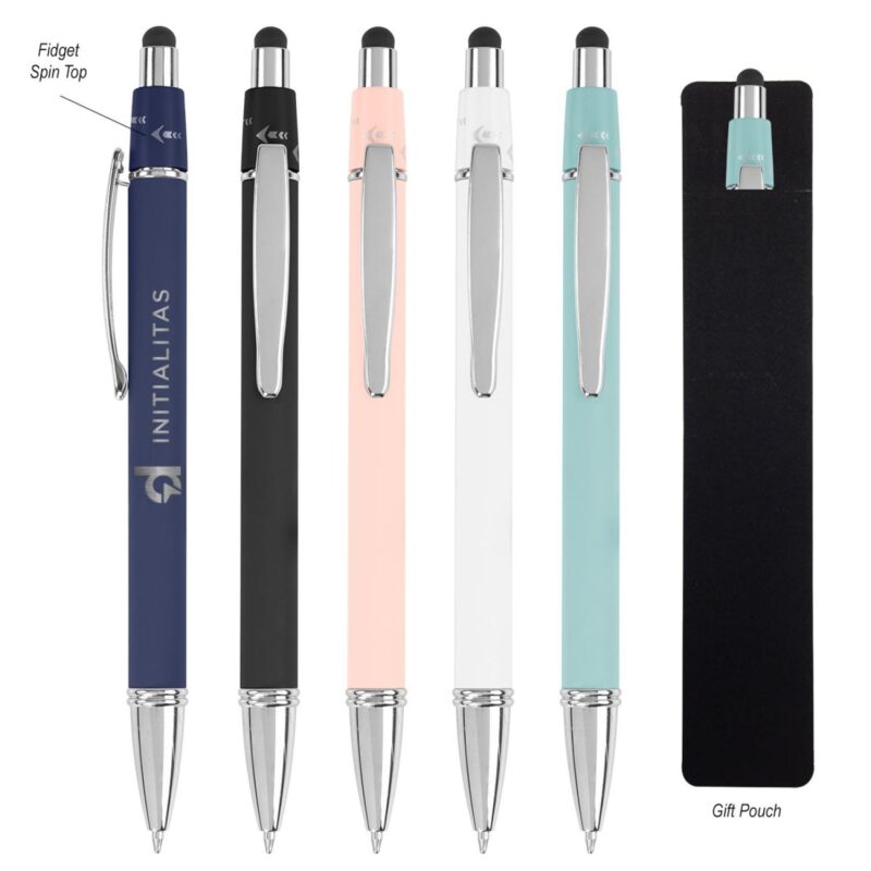 Custom Bella Recycled Aluminum Pen With Stylus