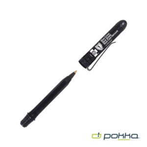 Custom Pokka® Pocket Pen w/Clip in Tin Box