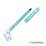 Custom Pokka® Pocket Pen w/Dock & Chrome Keyring & Charm - 5