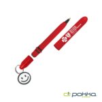 Custom Pokka® Pocket Pen w/Dock & Chrome Keyring & Charm - 9