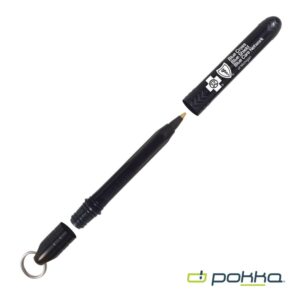 Custom Pokka® Pocket Pen w/Dock & Chrome Keyring in Tin Box
