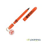 Custom Pokka® Pocket Pen w/Dock & Gold Keyring & Charm - 4