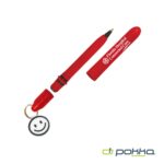 Custom Pokka® Pocket Pen w/Dock & Gold Keyring & Charm - 9